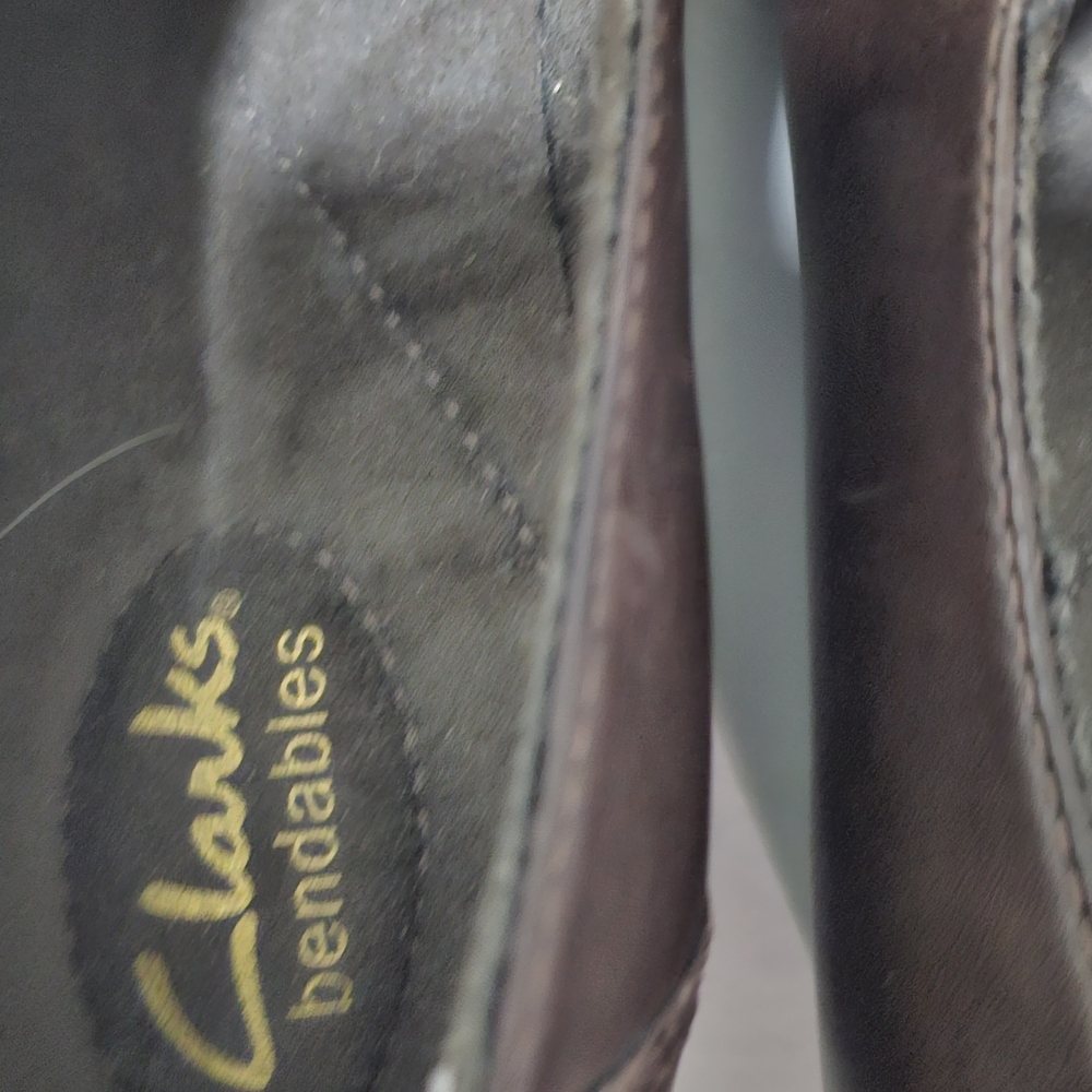 Clarks Women's Brown Leather Shoes, Size 10 - Picture 6 of 10